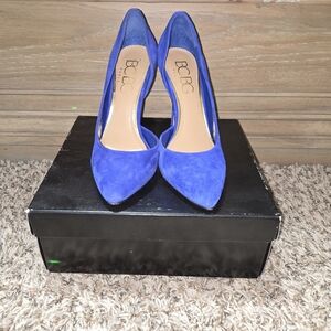 BCBG Women's Blue Suede Heels